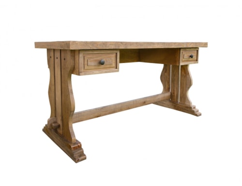 Rustic Desk with Two Drawers