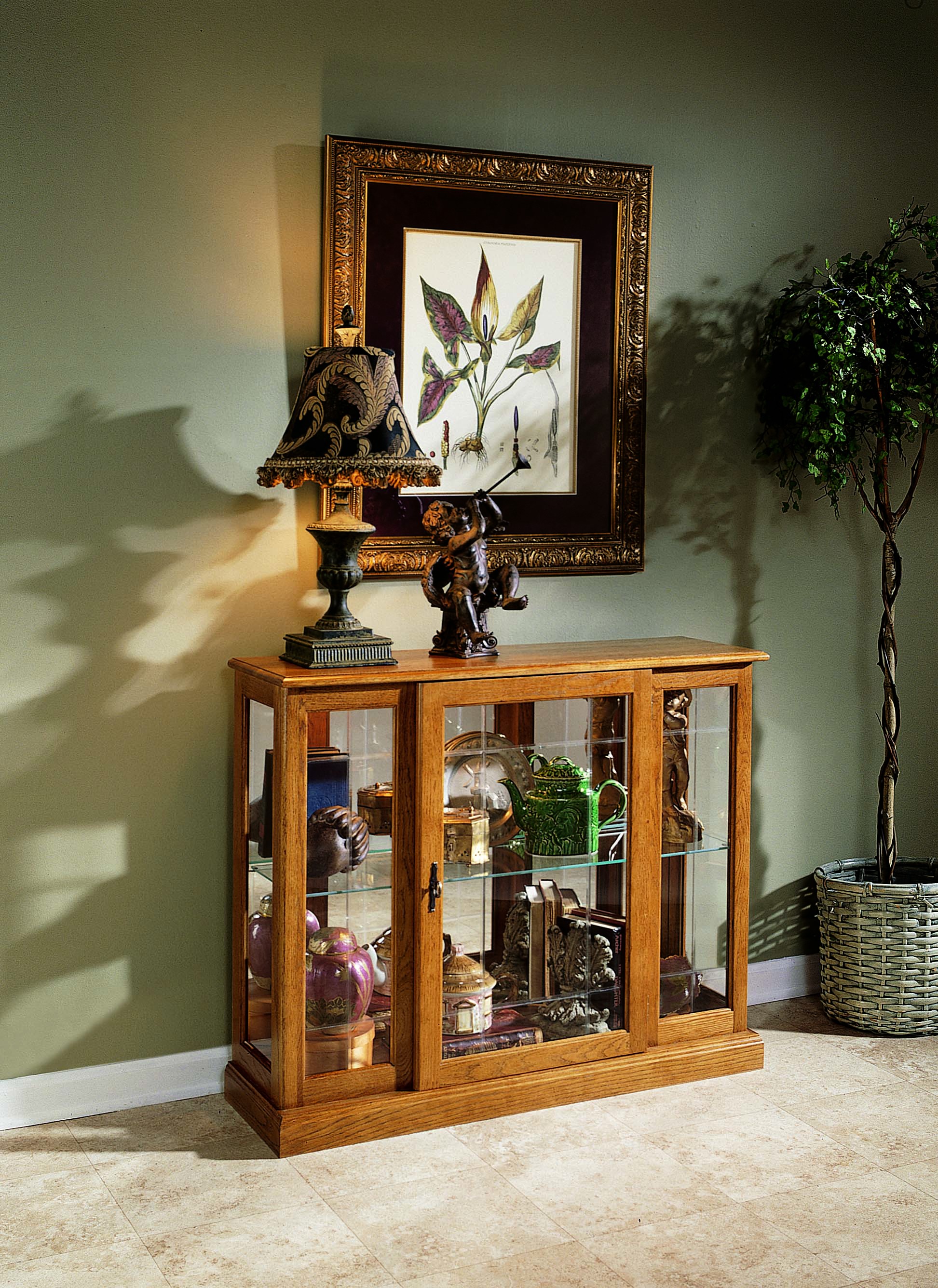 Console curio deals cabinet