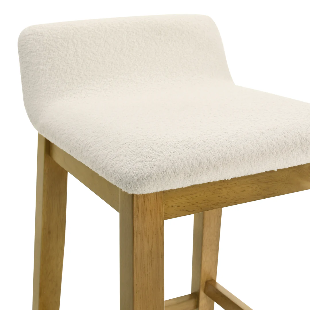 Armen Living Annikah Upholstered Low-Back Fixed Barstool