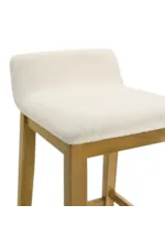 Armen Living Annikah Contemporary Upholstered Low-Back Fixed Barstool