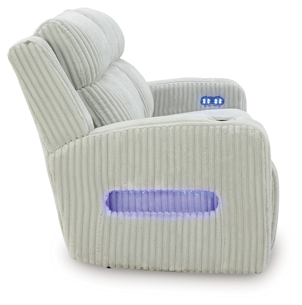 Signature Design by Ashley Forest Lake Pwr Rec Sofa With Adj Headrest