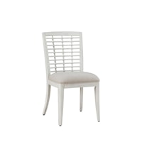 Coastal Dining Side Chair with Lattice Back