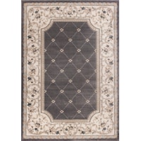 7'10" Grey/Ivory Courtyard Round Rug