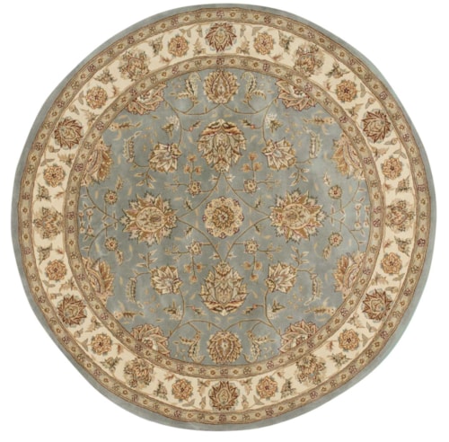 6'  Blue Round Rug