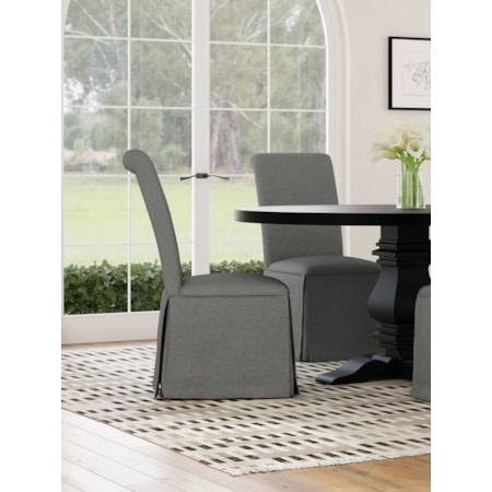 Shawna Skirted Dining Chair Gray