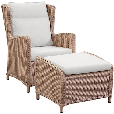 Biscayne Lounge Chair with Footstool