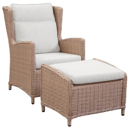 Biscayne Lounge Chair with Footstool