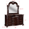 Crown Mark Stanley 11-Drawer Dresser and Mirror Set