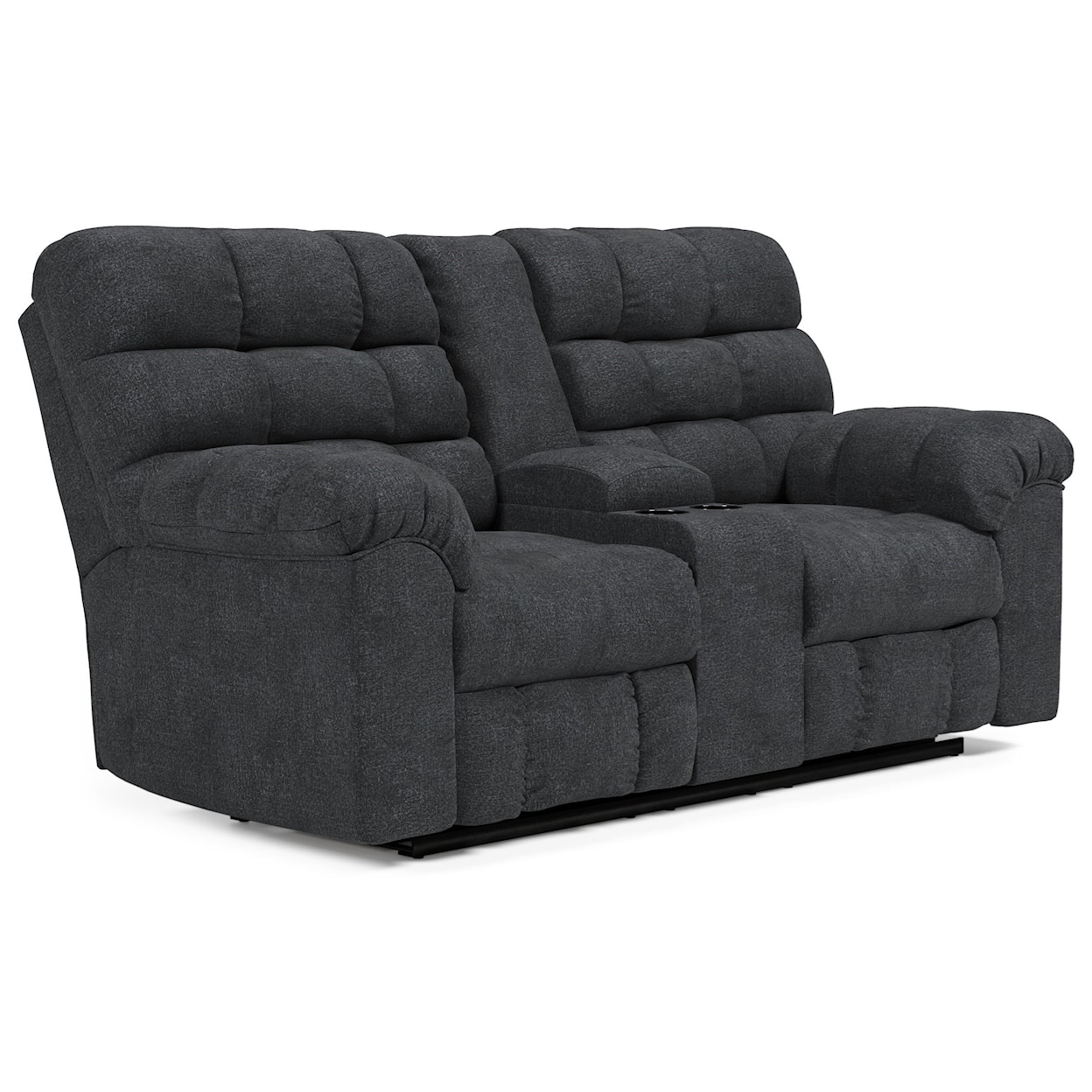 Signature Design by Ashley Wilhurst Double Reclining Loveseat w/ Console