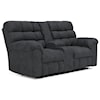 Signature Design Wilhurst Double Reclining Loveseat w/ Console