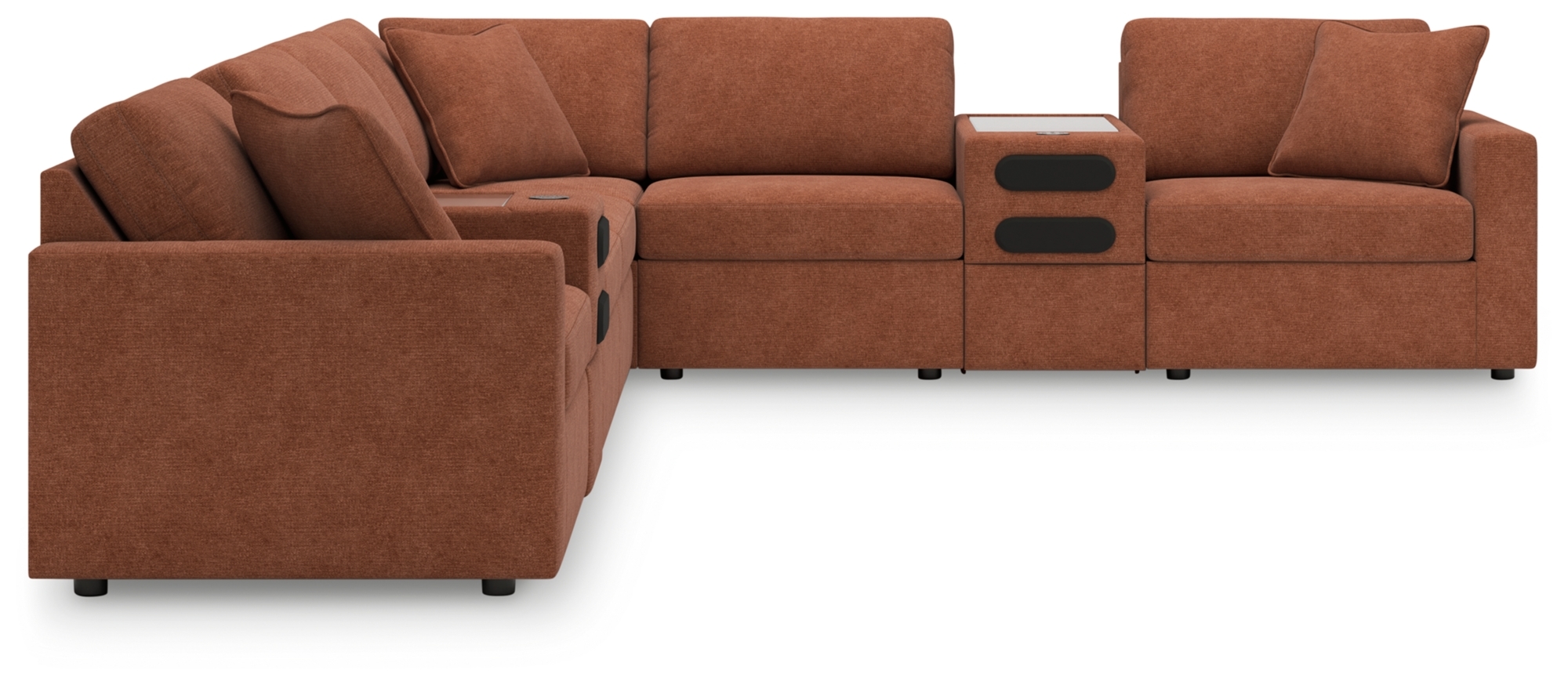Signature Design by Ashley Modmax 8-Piece Sectional With Audio Consoles