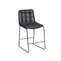 Contemporary 24" Counter Stool with Tufting
