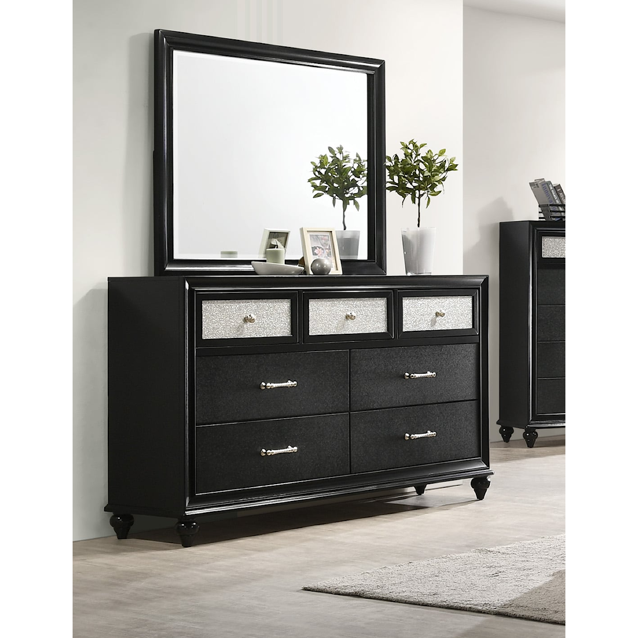 Crown Mark Lila Dresser and Mirror