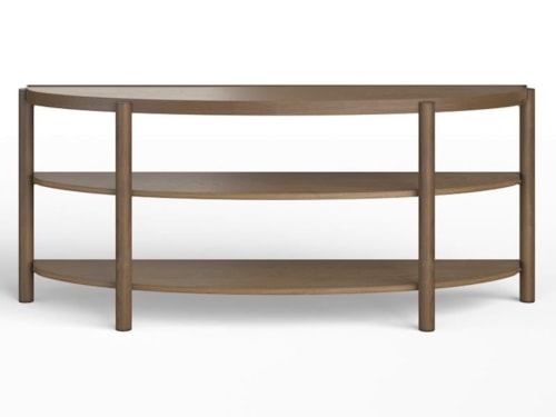 Transitional 3-Shelf Sofa Table with Shaped Shelving