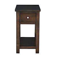 Transitional Chairside Table with USB Outlets