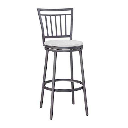 Barstool with Metal Back