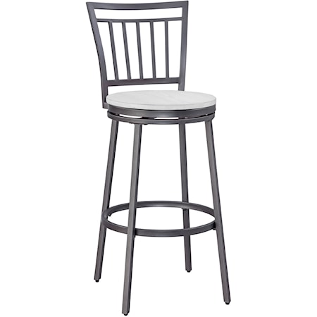 Barstool with Metal Back