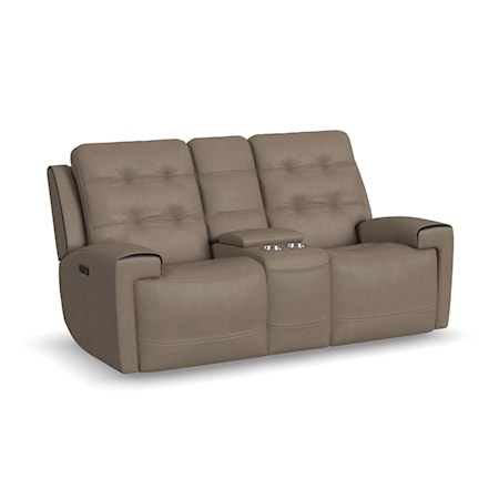 Power Reclining Console Loveseat