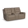 Flexsteel Iris Power Reclining Console Loveseat