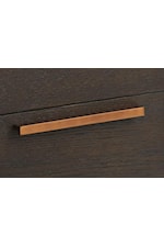 Long drawer pulls in burnished bronze finish