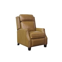 Transitional Push Back Recliner with Nail Head Trim