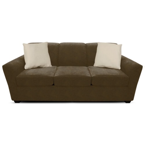 Transitional Sofa with Flared Half-Moon Arms