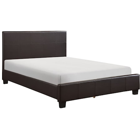 Contemporary California King Platform with Upholstered Head & Footboard