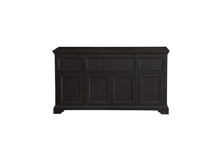 Accents Four Door Cabinet in Antique Black by Accentrics Home at Corner Furniture