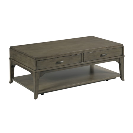 Rectangular 2-Drawer Coffee Table