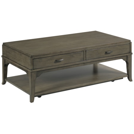 Rectangular 2-Drawer Coffee Table