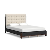 Transitional Queen Upholstered Bed