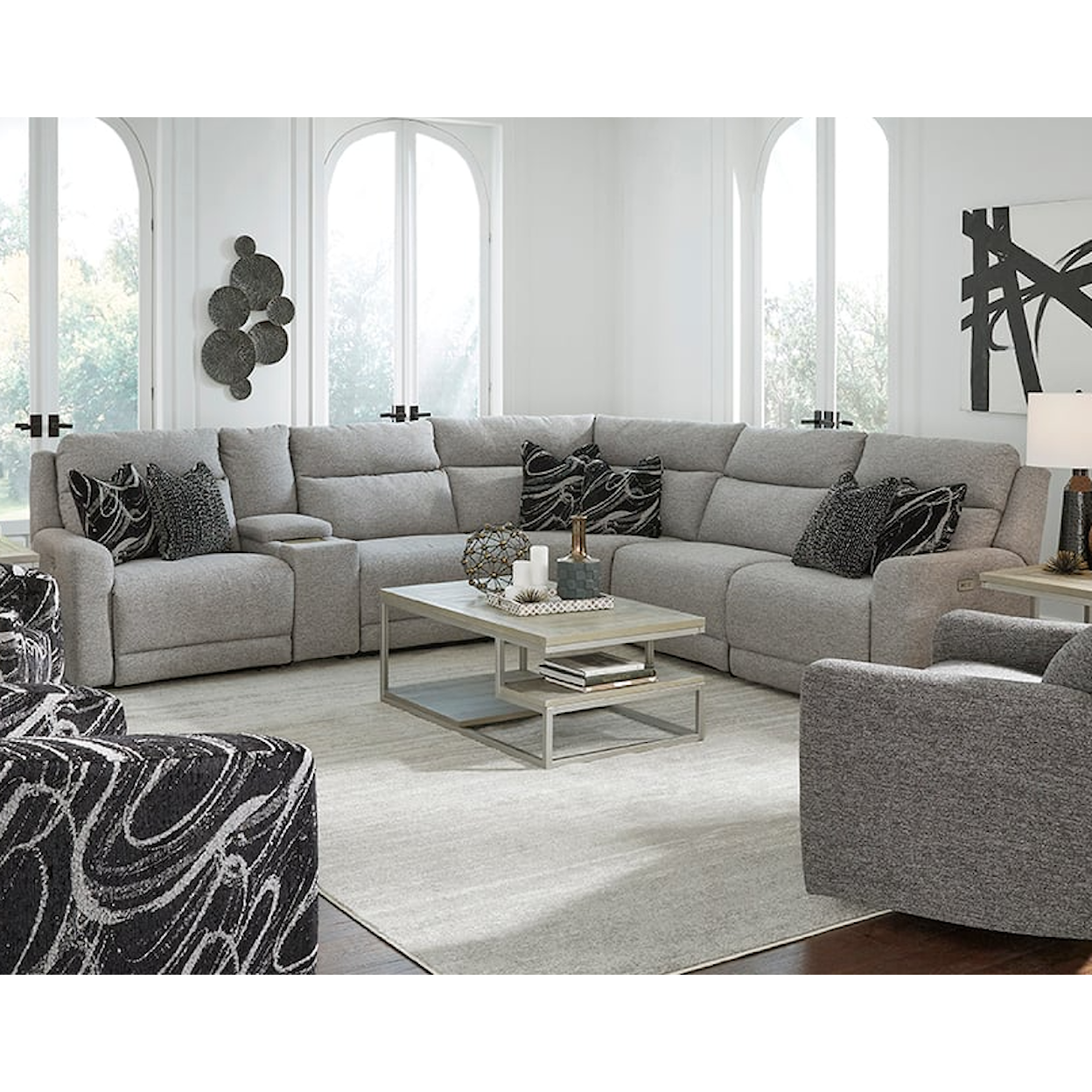 Southern Motion Social Club 6-Piece Power Sectional