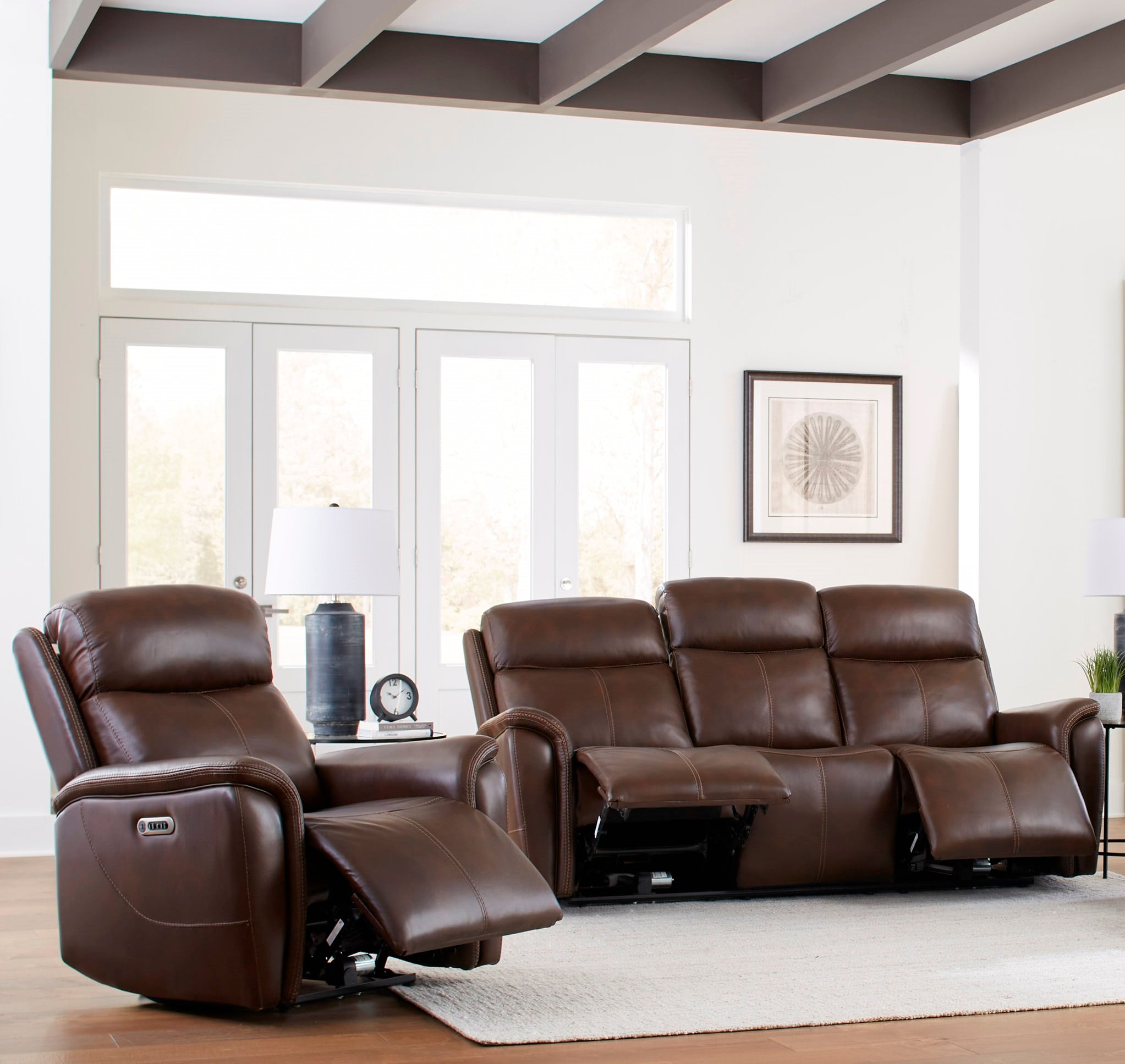 Parker Living Cascade Power Reclining Sofa and Recliner Set