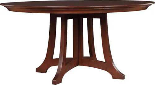 Mission 82" Highlands Round Dining Table with Two Leaves