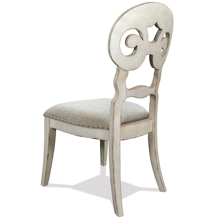 Scroll Back Upholstered Side Chair