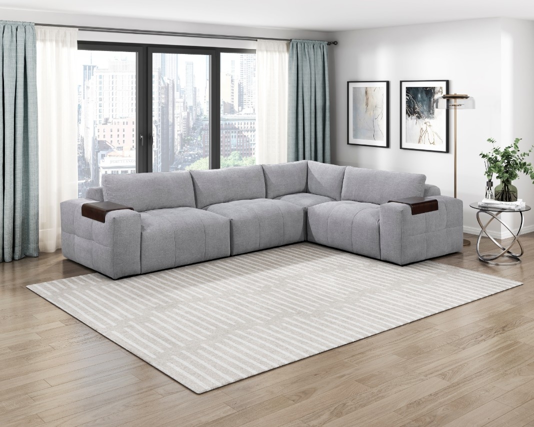 Homelegance 9155 Casual 4-pc. L-Shape Sectional Sofa