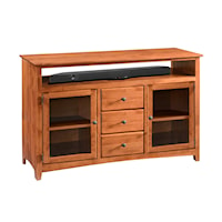 54" TV Console with Three Drawers