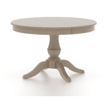 Round wood table