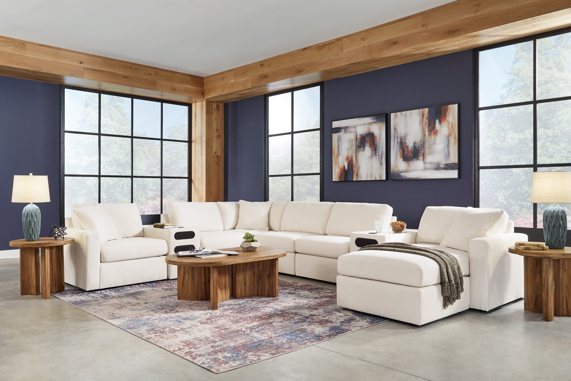 Signature Design by Ashley Modmax 4-Piece Sectional And Ottoman