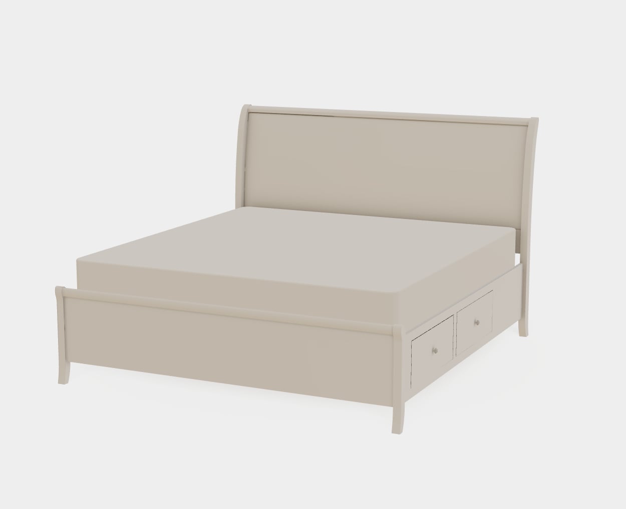 Adrienne King Right Drawerside Uph Bed