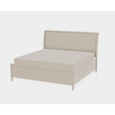 Adrienne King Both Drawerside Sleigh Bed