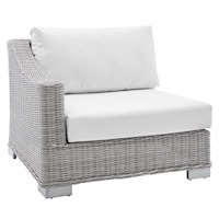 Sunbrella® Outdoor Patio Wicker Rattan Left-Arm Chair