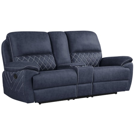 Variel Tufted Motion Loveseat w/ Console