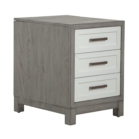 3-Drawer Chairside Table