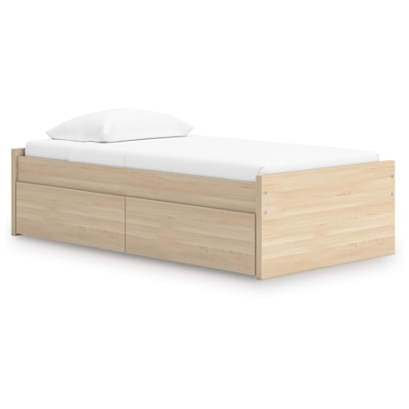 Twin Platform Bed With 1 Side Storage