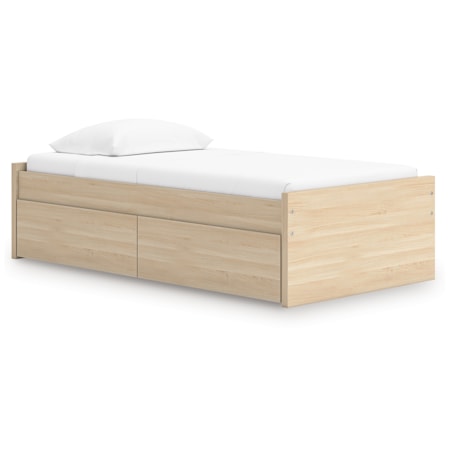 Twin Platform Bed With 1 Side Storage