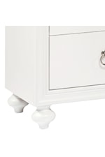 Samuel Lawrence Bella White Casual Youth 2-Drawer Nightstand with USB Port