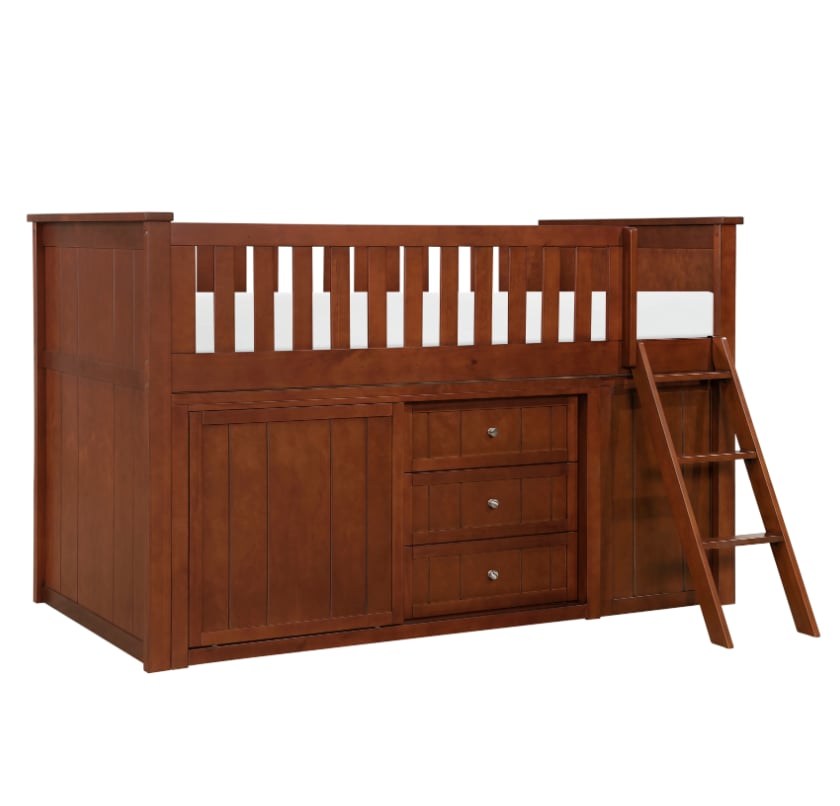 Low Loft Bunk Bed with Storage