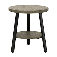 Casual Weathered Gray End Table