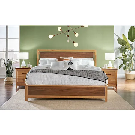 Transitional King Low Profile Bed